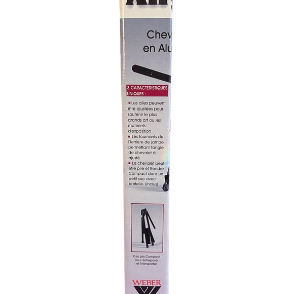 Martin Angelina Table-Top Metal Easel, 22" x 14" W x 14" D, Black - Picture 4 of 8